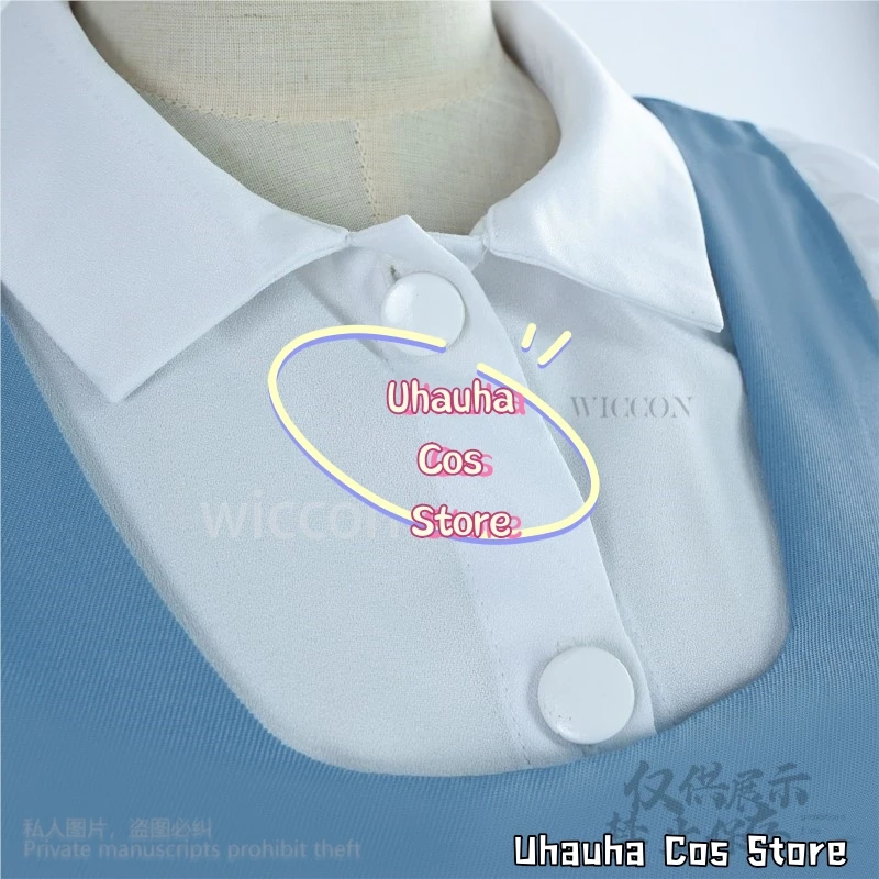 Tendou Akane Косплей Костюм Для Женщин Взрослых Аниме Ранма 1/2 Синее Платье Девушка Белая Рубашка Хэллоуин Вечерние Наряды Индивидуальные