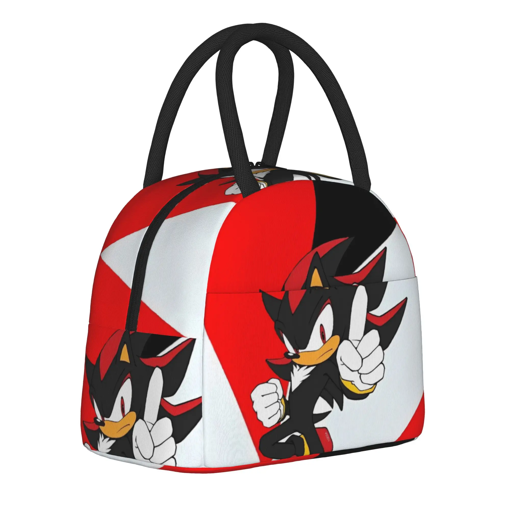 Shadow The Hedgehogs  Insulated Lunch Bags Cooler Bag Meal Container  Large Lunch Box Tote Food Storage Bags Office  Picnic