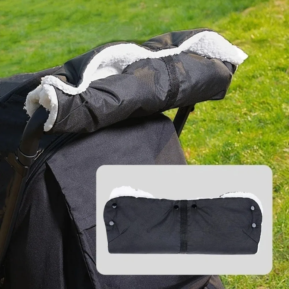 

Stroller Accessories Warm Fur Pushchair Fleece Hand Cover Thick Universal Stroller Gloves Waterproof Cart Gloves Stroller