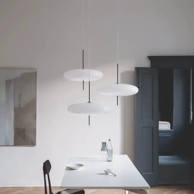

Simple Bedroom Lights Creative UFO Light Danish Asep Restaurant Bar Chandelier Modern Luxury Designer Decoration Pendant Lights