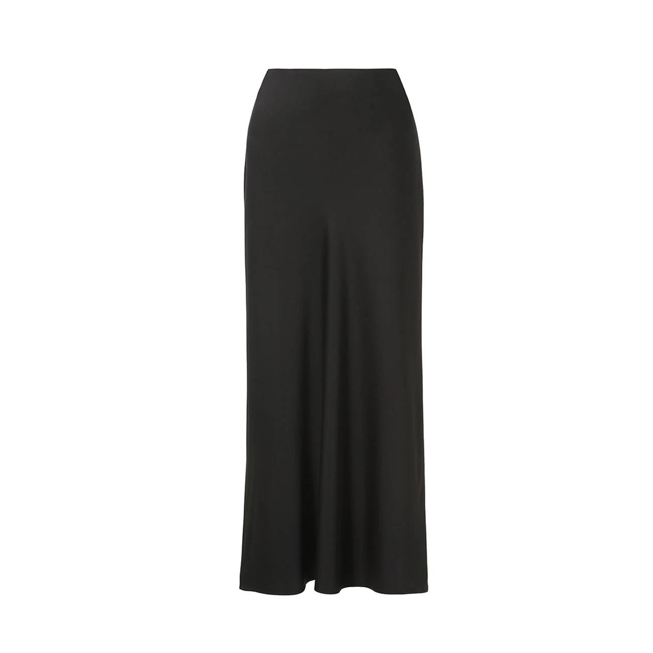 Black satin skirt