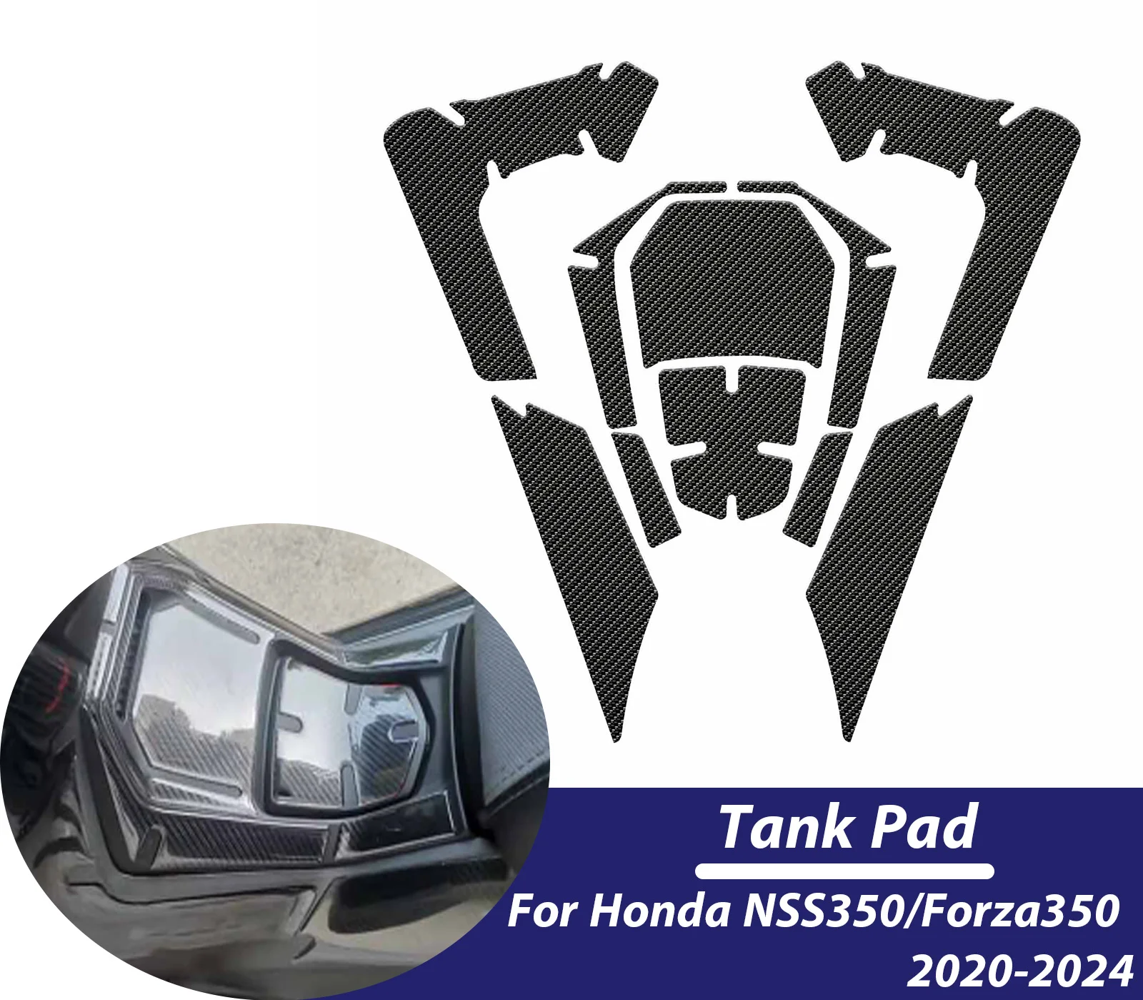 

Forza 350 Tank Pad Protector Motorcycle Sticker Decal Gas Fuel Knee Grip Traction Side For Honda NSS350 Forza350 2020-2023 ﻿