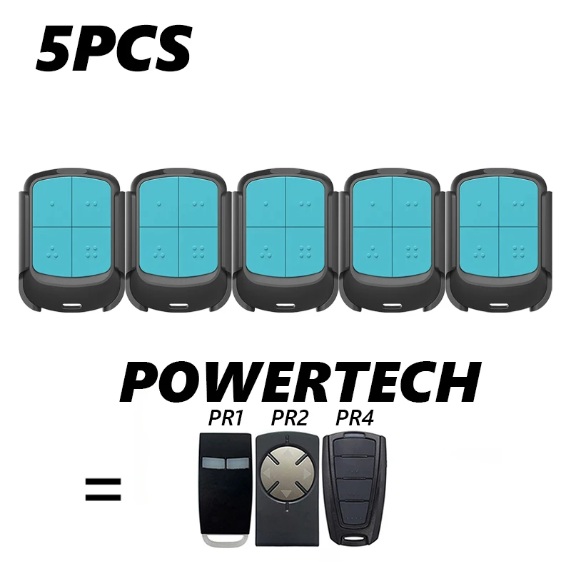 

5 шт. пульт дистанционного управления Powertech для гаражных ворот с плавающим кодом 433 МГц