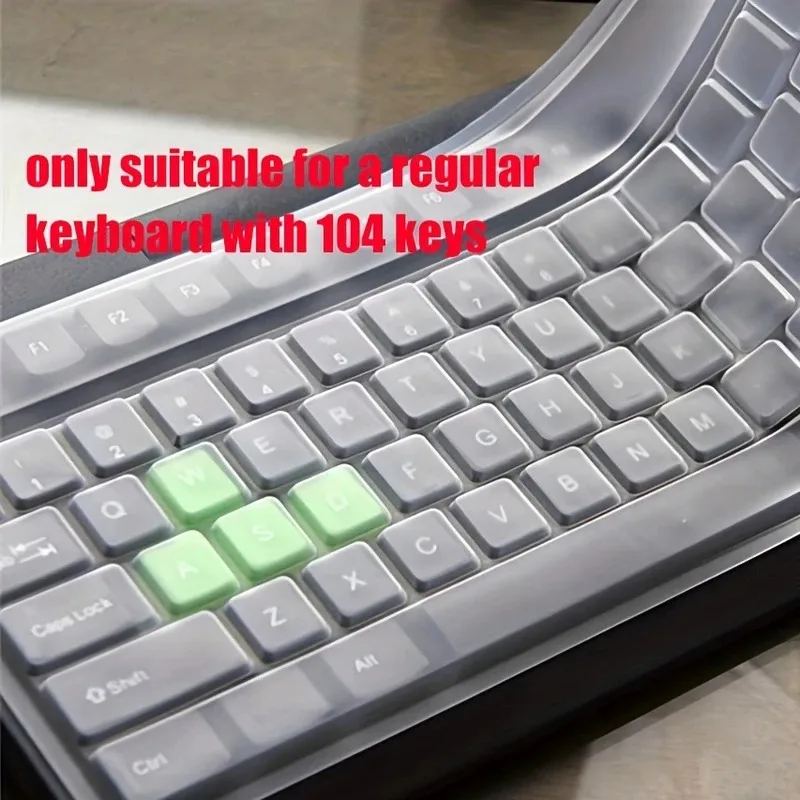 

Wireless Mechanical Keyboard Silicone Protective Cover Transparent with Raised Keys, Ideal for Home and Office Use
