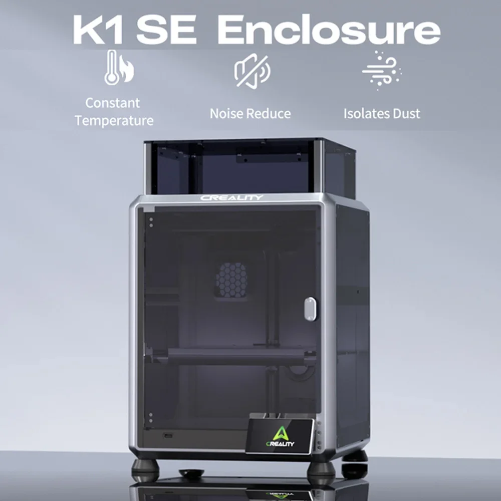 حاوية Creality K1 SE/K2 SE للطابعة ثلاثية الأبعاد ملحقات الطابعة ثلاثية الأبعاد الأصلية درجة حرارة ثابتة للضوضاء تقلل من عزل الغبار