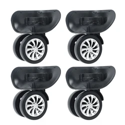 4Pcs/Set Luggage Mute Wheel Universal Degree Swivel Casters Black A52-Size L Replacement Luggage Wheel Suitcase Accessories