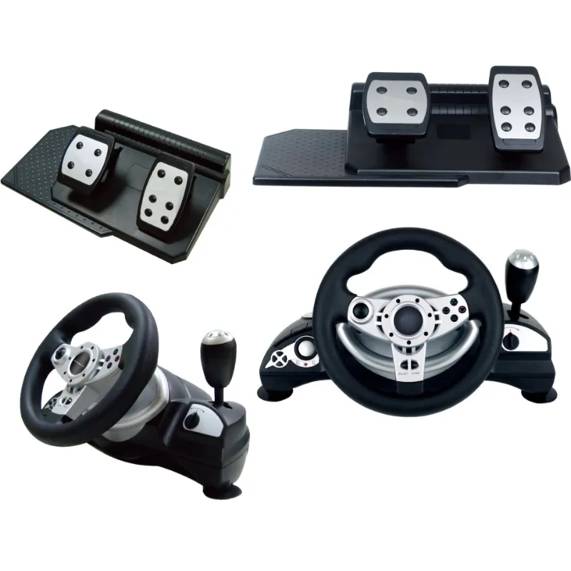 

Drop FT38D6 game steering wheel PS2/PC D-INPUT/X-INPUT Computer work STEAM Vibration pc Game car racing Steering Wheel game