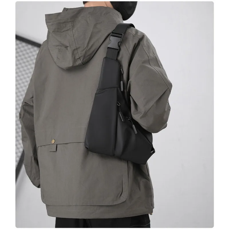 Men Multi-color Chest Bag Versatile Casual Crossbody Shoulder Bag, Portable Daily Commuting Outdoor Sling Pack