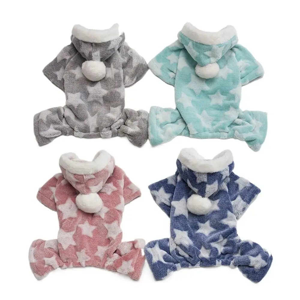 Pet Cat Coat Jackets Dog Clothes Puppy Cats Autumn Winter Warm Fleece Hooded Chihuahua Yorkie Jumpsuits Clothes