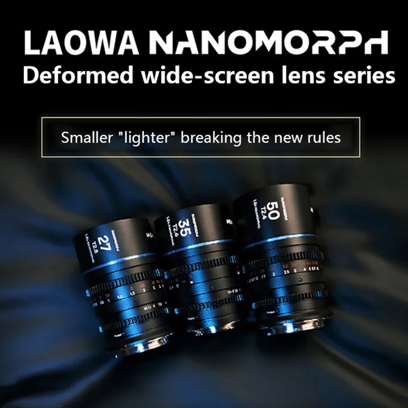 Venus Optics Laowa Nanomorph 27mm T2.8 35mm 50mm T2.4 1.5x S35 Anamorphic Lens for ARRI PL Canon EF Z E X RF L m43