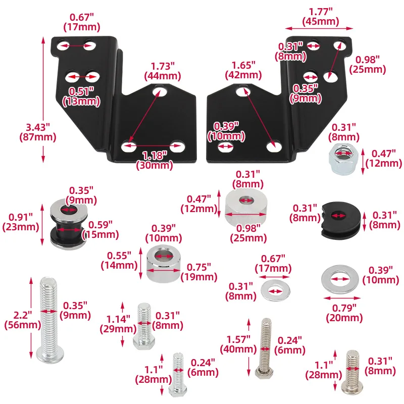 Motorcycle Backrest Rack Docking Hardware Mounting Detachable For Harley Touring Road King Street Road Electra Glide 1997-2008