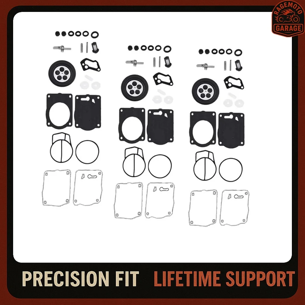 For Yamaha XL XLT 1200 GP1200R GPr1200 Xl1200 XLT1200 Triple Carb Rebuild Kit