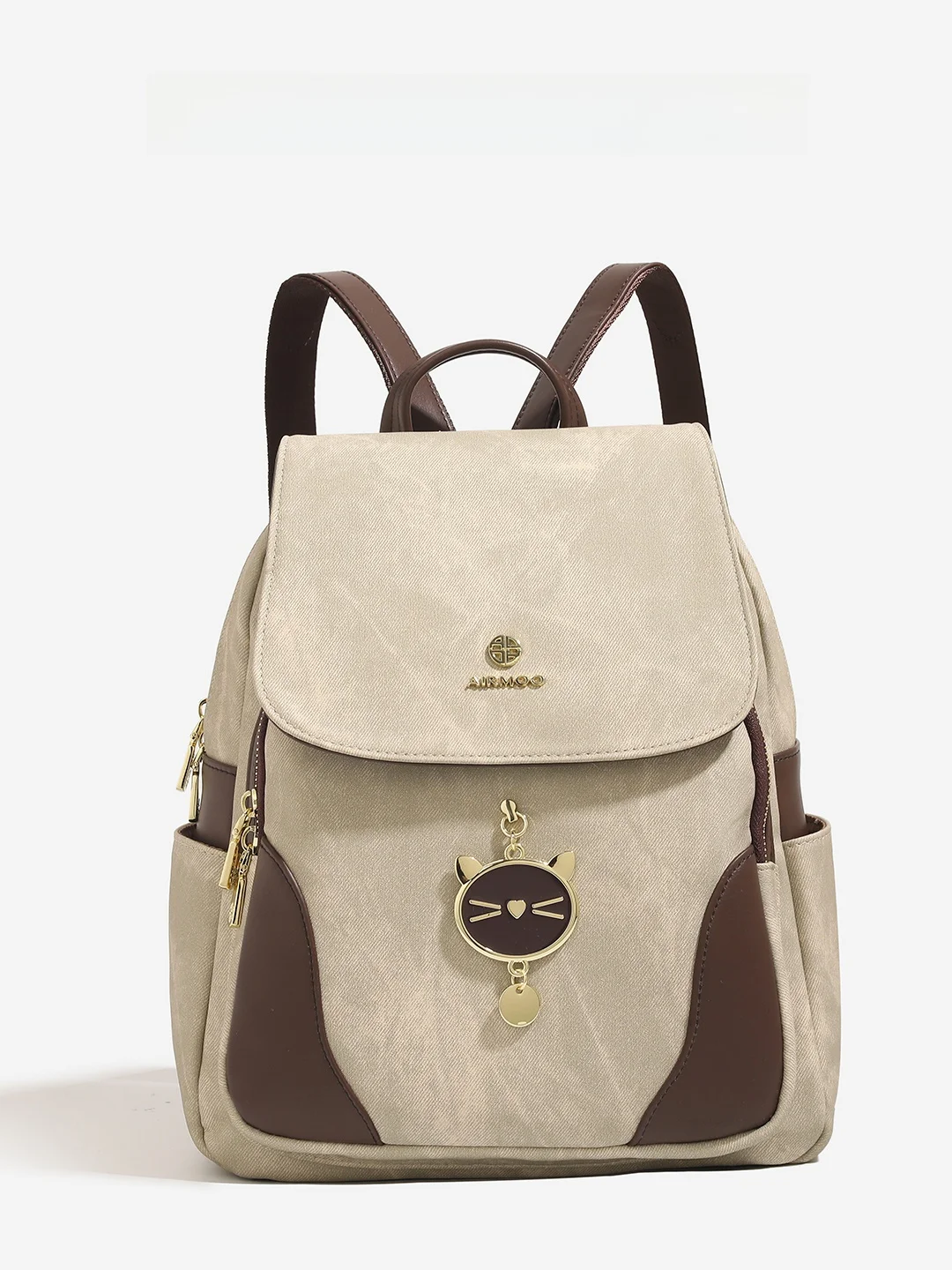  CharlieKitty Backpack Trendy High-End Sensation 2026 New Style Casual Simple Style Medium Waterproof Zinc Alloy Buckle