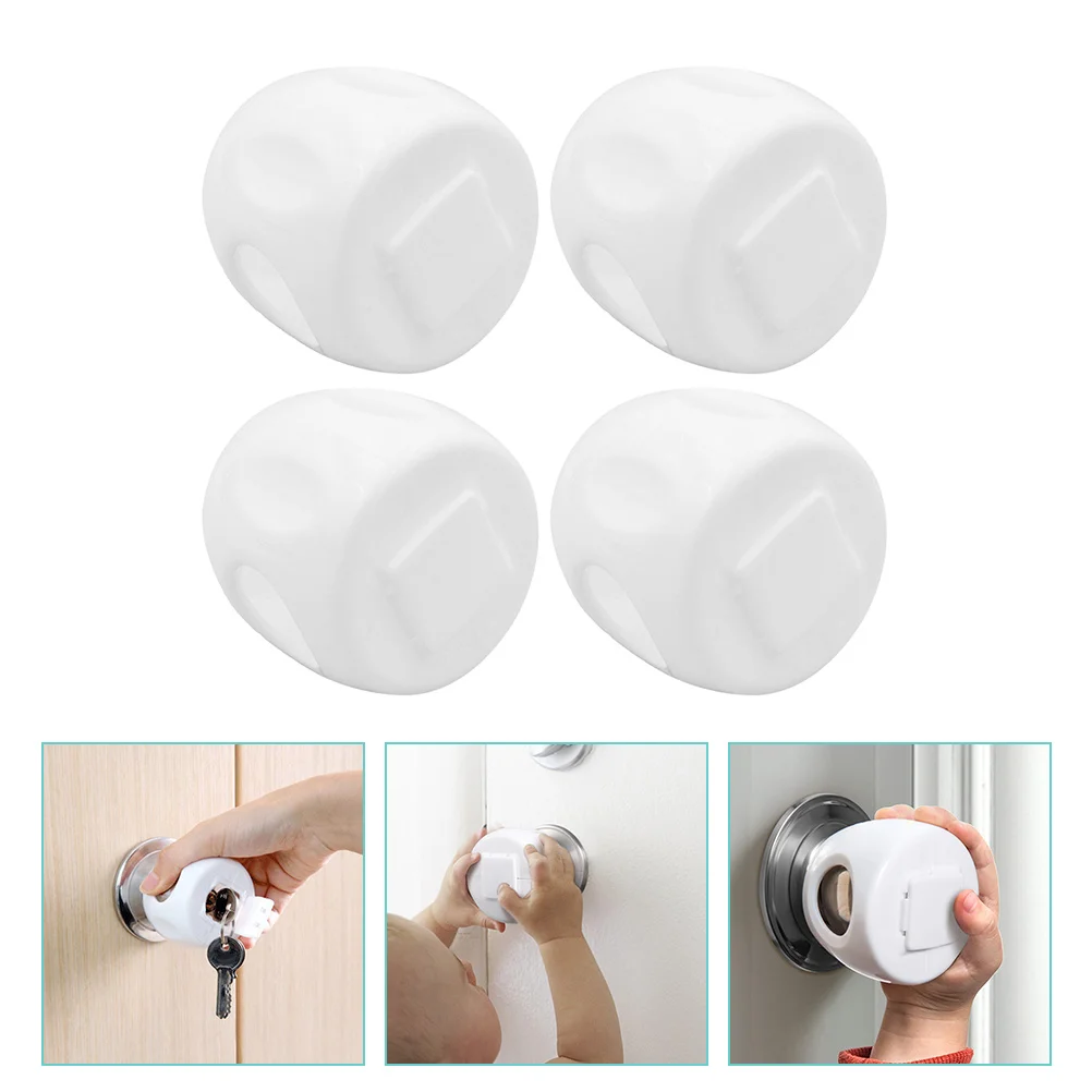 4 Pcs Doorknob Gloves Toddler Safety Baby Proof Covers Child Protective Locks Pp Handle