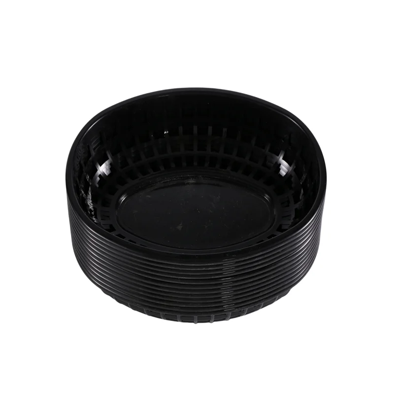 ABWR-12 個プラスチックファーストフードバスケット楕円形サービングプラッター朝食ディナープレートフライドポテトケーキブレッドトレイレストラン