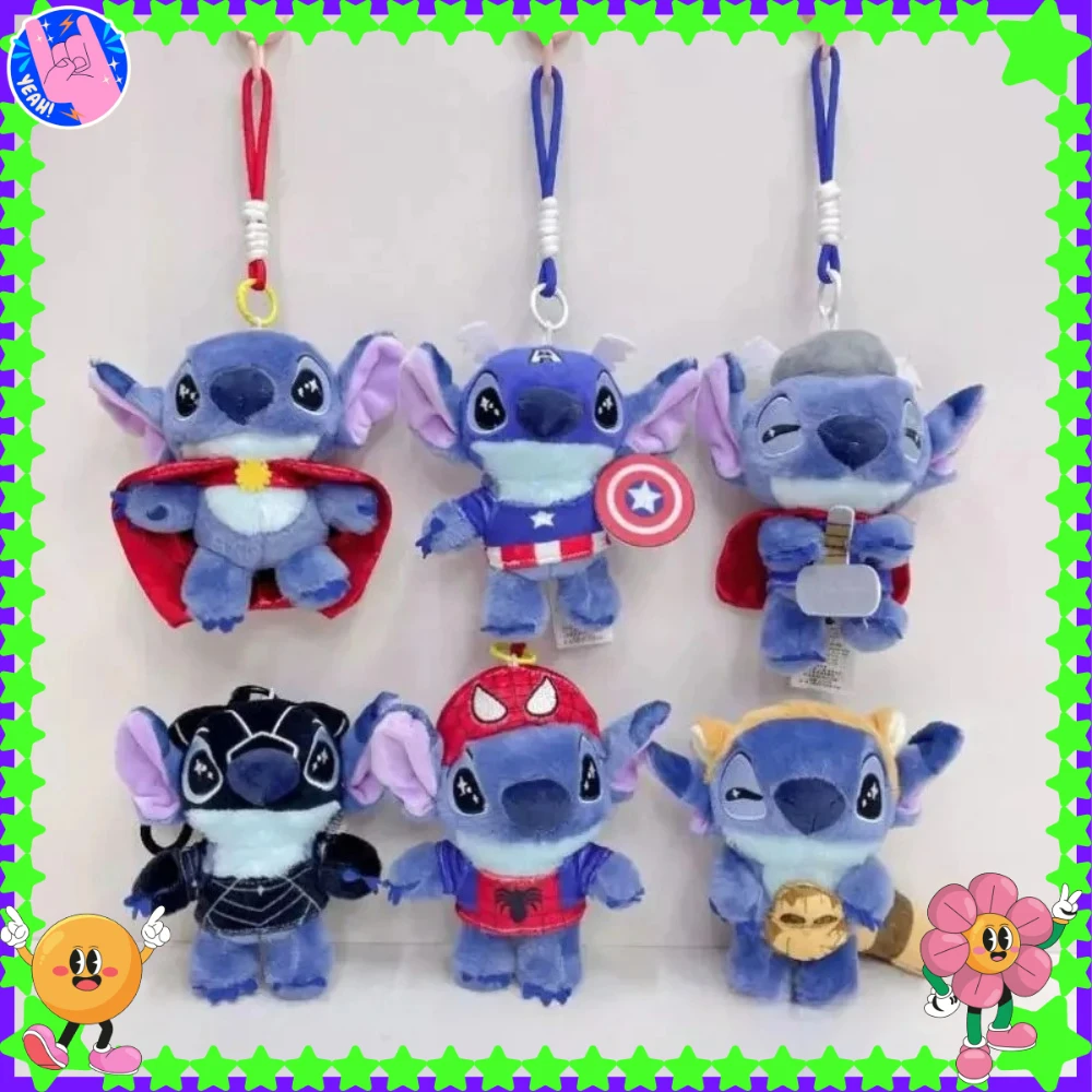 

Stitch × Marvel Cosbi слепая коробка-брелок-подвеска-сумка, коллекционная плюшевая игрушка супергероя, рождественский подарок для детей