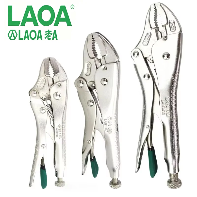 LAOA 5/7/10 Inch Round Mouth Locking Pliers Straight Jaw Mole Grips Multitool for Welding and General Repair