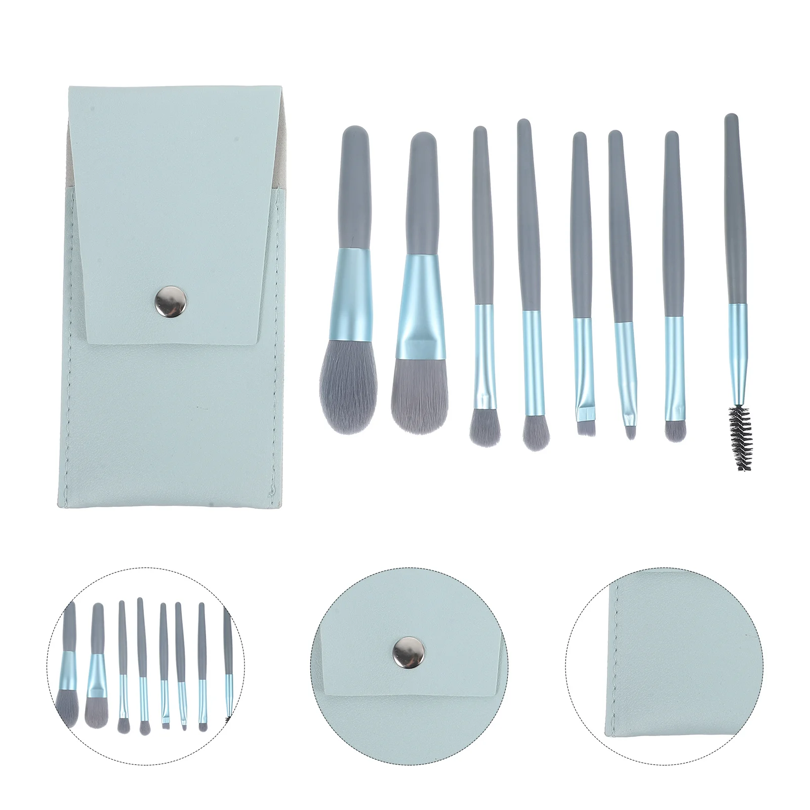 

1Set Mini Makeup Brush Set Soft Durable Bristles Portable Cosmetics Tools Kit Makeup Brushes for Beginners Women