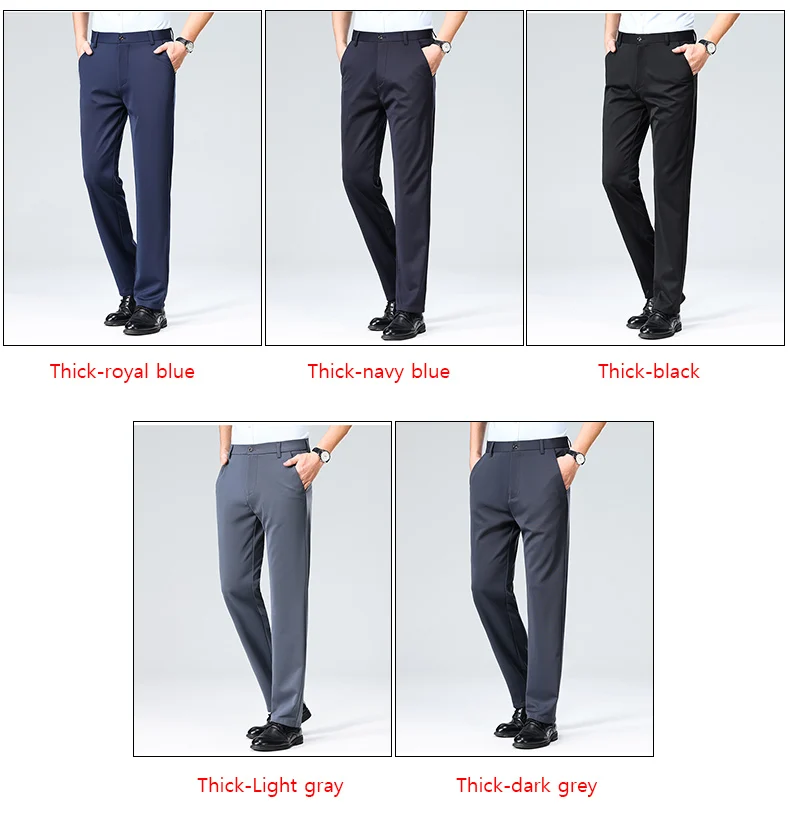 29-42 Herren Sommer Dünne Mode Business Casual Anzughose Lange Hosen Herren Elastische Gerade Ärmel Formelle Hosen Plus Größe 28-40 – Detail 8
