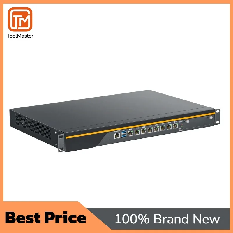 【New Arrival】1U Rackmount LGA1151 Firewall Appliance I7 9700 I5 9400 I3 9100 8 LAN 2 4 10G SFP PfSense OPNsense Mikrotik Server