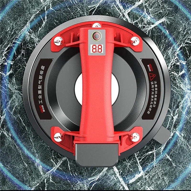 Ventouse à vide électrique lourde, capacité de charge de 200KG, charge de 8 pouces, un bouton pour démarrer le levage, ventouse pour carreaux de verre
