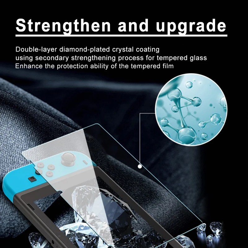 Película protectora de pantalla para Nintendo Switch, vidrio templado 9D HD, 3 piezas, 9H, NS Lite, Oled