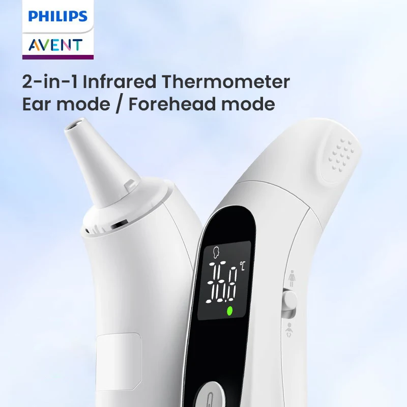 Philips Avent IR105 Infrared Fever Thermometer Forehead And Ear Thermometer Fever Warning Non-contact Medical Digital Thermomete