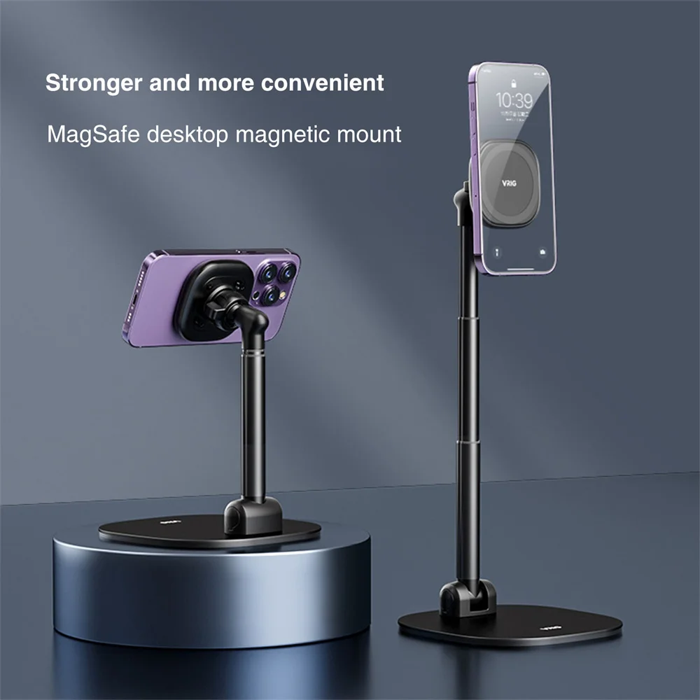 VRIG Desktop Magnetic Phone Stand Smartphone Holder for iPhone 12 13 Mini Pro Max 14 Phone Mount Accessories Magsafe Stand