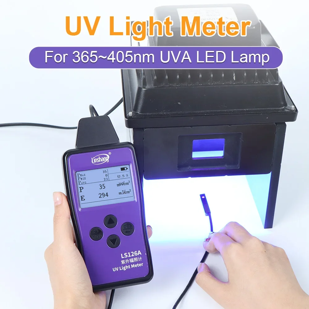 LS126A 340nm to 420nm UVA LED Radiometer UV Intensity Measurement Index Meter Curing Light Radiometer Digital UV Light Meter