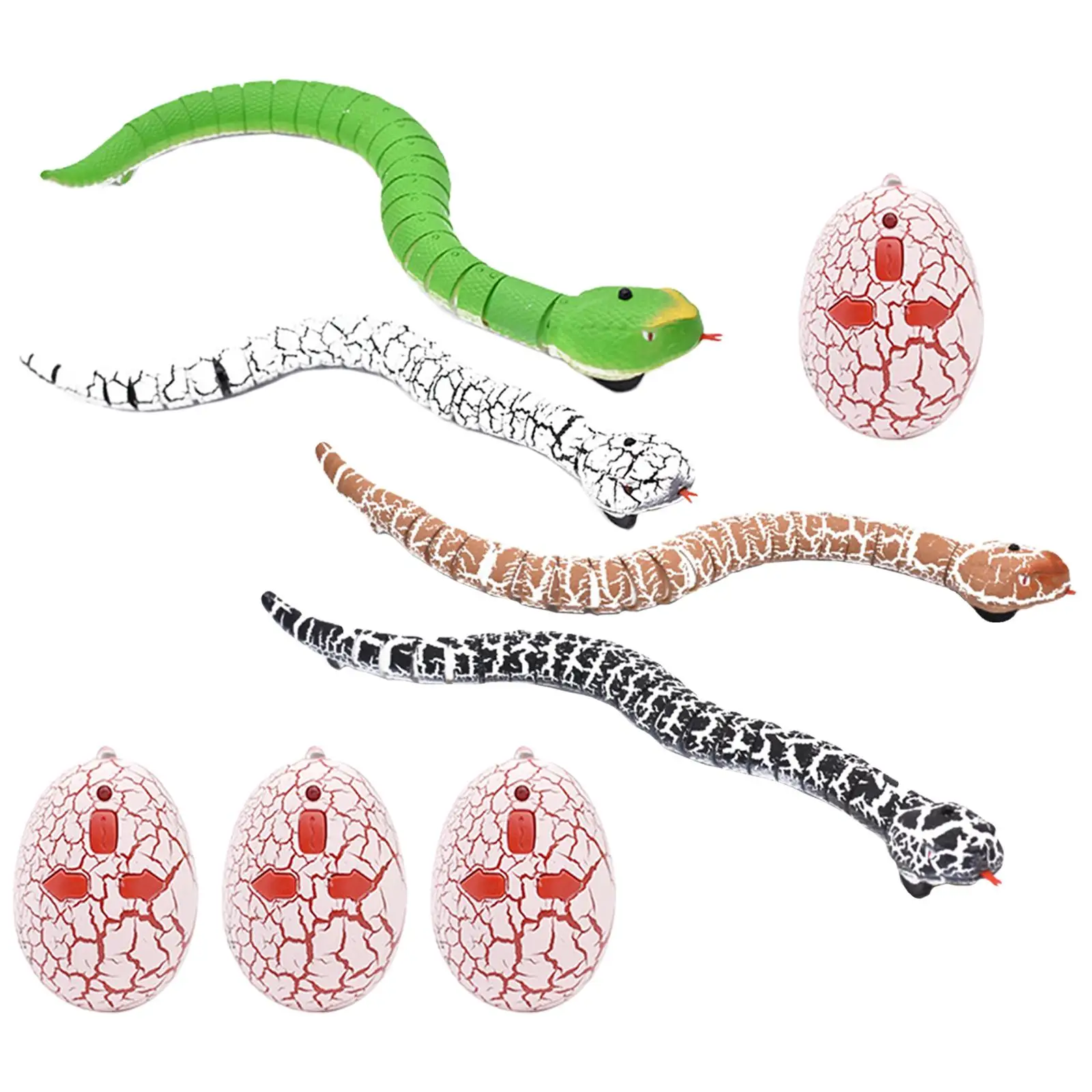 Remote Control RC Snake Toy Fast Moving Simulation Rattlesnake -Egg Controller USB Rechargeable Snake Scary Trick Toy for