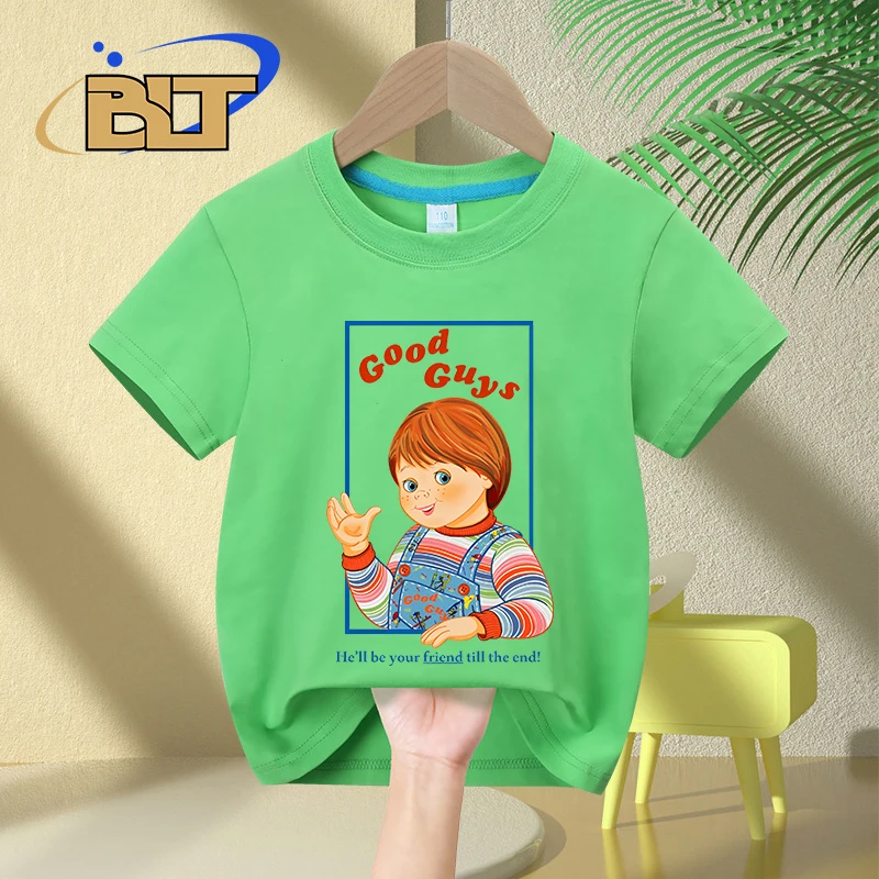 Child's Play - Good Guys printed Kids T-Shirts summer children's pure cotton short-sleeved casual tops boys and girls gifts