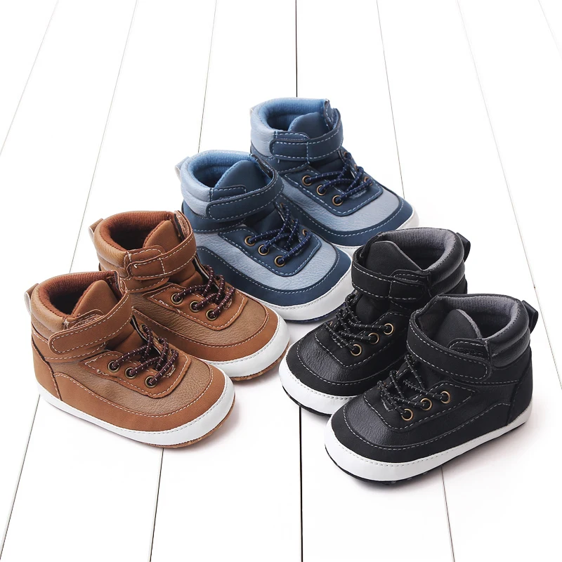 

Spring Summer Bestseller 0-1 Year Old Baby Walking Shoes High-top Casual Shoes Leather Baby Shoes Baby Shoes Wholesale BH2318