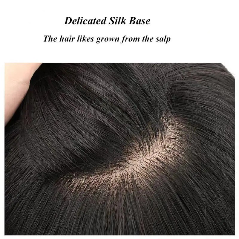 Silk Base with Diamond Net Cover Hair Syetem Asia Men\'s Wigs For Men Toupee Men Durable 100% Human Hair System Asian Mens Wig