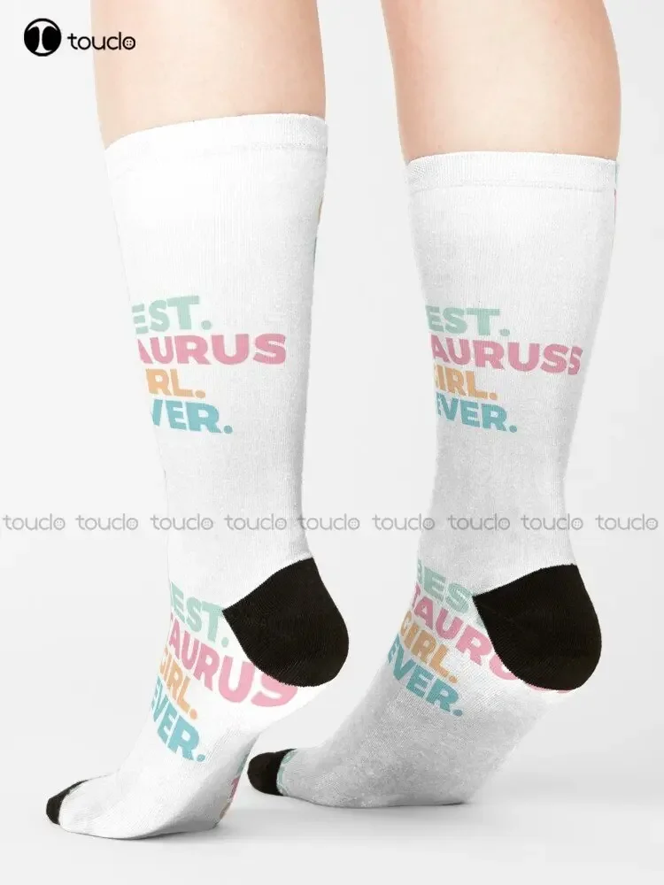 Best Taurus Girl Ever | Zodiac Sign | Astrology Socks Slipper Socks Personalized Custom Unisex Adult Teen Youth Socks Funny Art