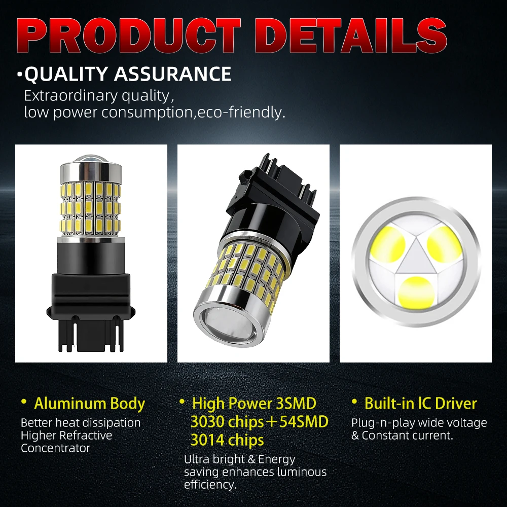 3157 Projector Lens Bulb Canbus LED Daytime Running Light Mini Size 1:1 Design For Jeep Grand Cherokee 2011-2013 DRL With Lens