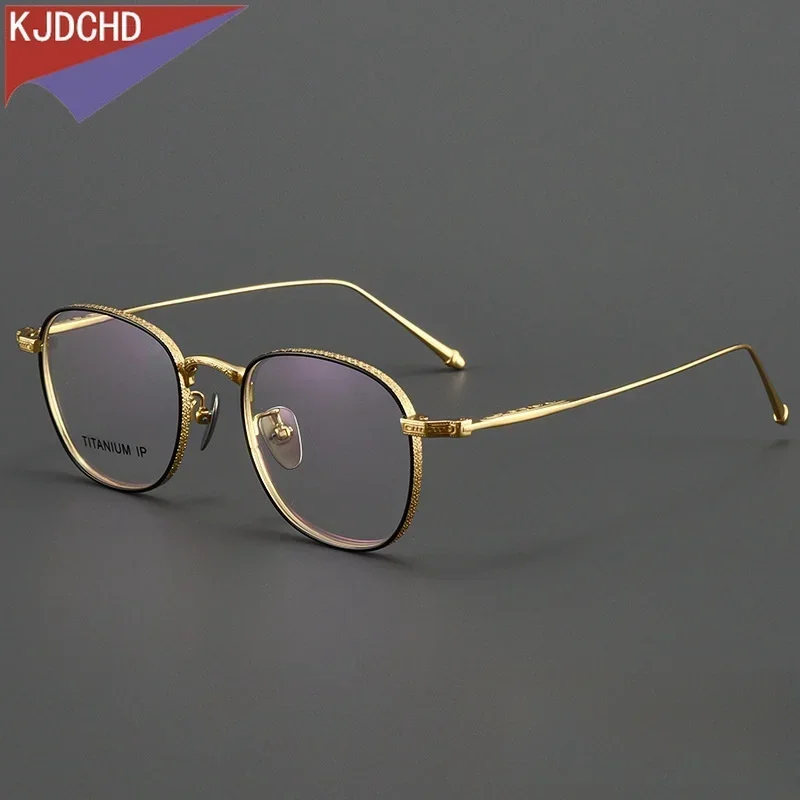 

New Pure Titanium Women's Glasses Frame Retro Square Frame Myopia Glasses Frame Ultra-light Optical Prescription Glasses for Men