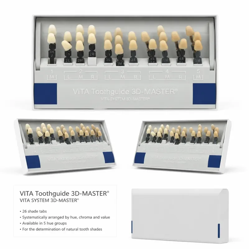 29 Colors Dental Teeth Shade Guide 3D Master Tooth Whitening Comparing Model Colorimetric Plate for Dentist Laboratory Use
