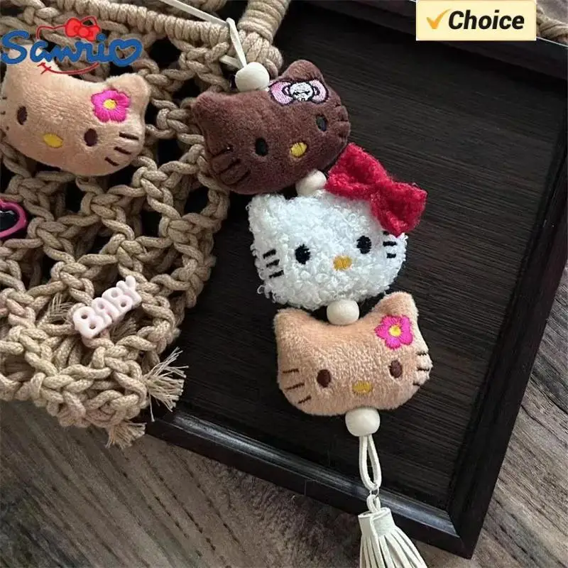 

New Sanrio Hello Kitty Keychain Kawaii Children Pendant Keyring Cute Women Bag Car Keychians Girl Birthday Gifts
