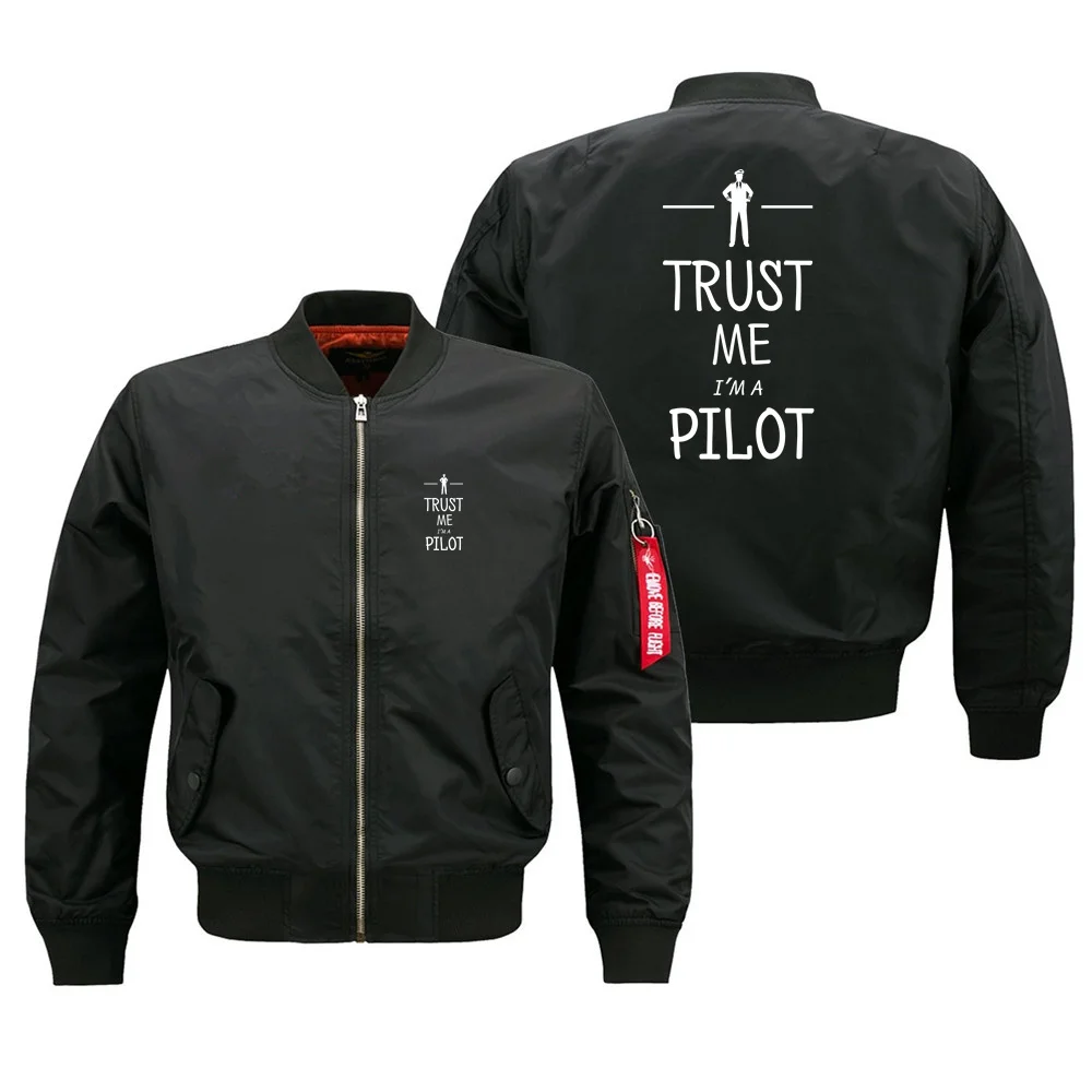 Trust Me I'm A PILOT Aviation Pilots Ma1 Bomber Jacket Coats for Men Outdoor Military Man Baseball Jacket