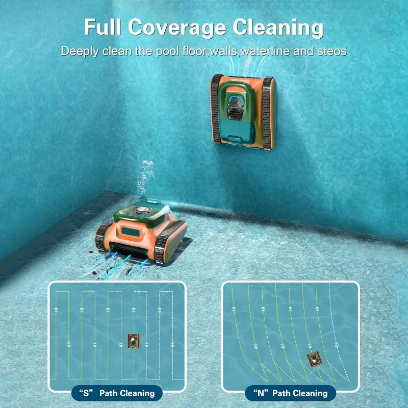 (2025 New) Robotic Pool Cleaner, Pool Vacuum for Inground Poolswith Upgraded Triple-Motor, Wall and Waterline Cleaning