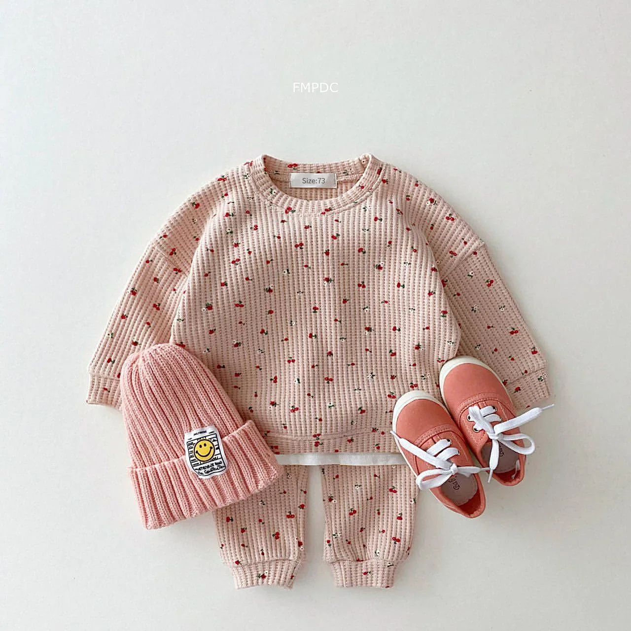 

INS Infant Baby Clothes Sets Toddler Girls Waffle Sweatshirt + Pants 2 Pcs Suit Kids Cotton Hoodies Newborn Clothing Set Outfits