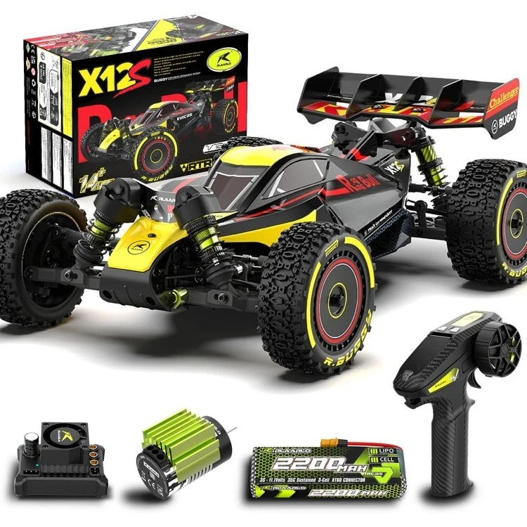 RLAARLO 1/12 Brushless RC Cars for Adults, Max 50 MPH Fast RC Buggy, All Terrain High Speed Remote Control Car Hobby Off-Road RC
