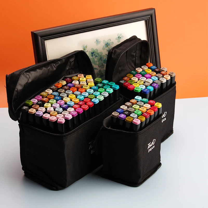 24/36/48/60/80/120/168/Colors Alcohol Drawing Markers Dual T