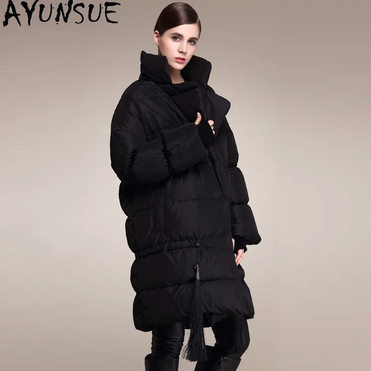 AYUNSUE jaket Puffer bulu angsa wanita, mantel panjang ukuran besar kualitas tinggi pakaian luar musim dingin hangat куртка куртка