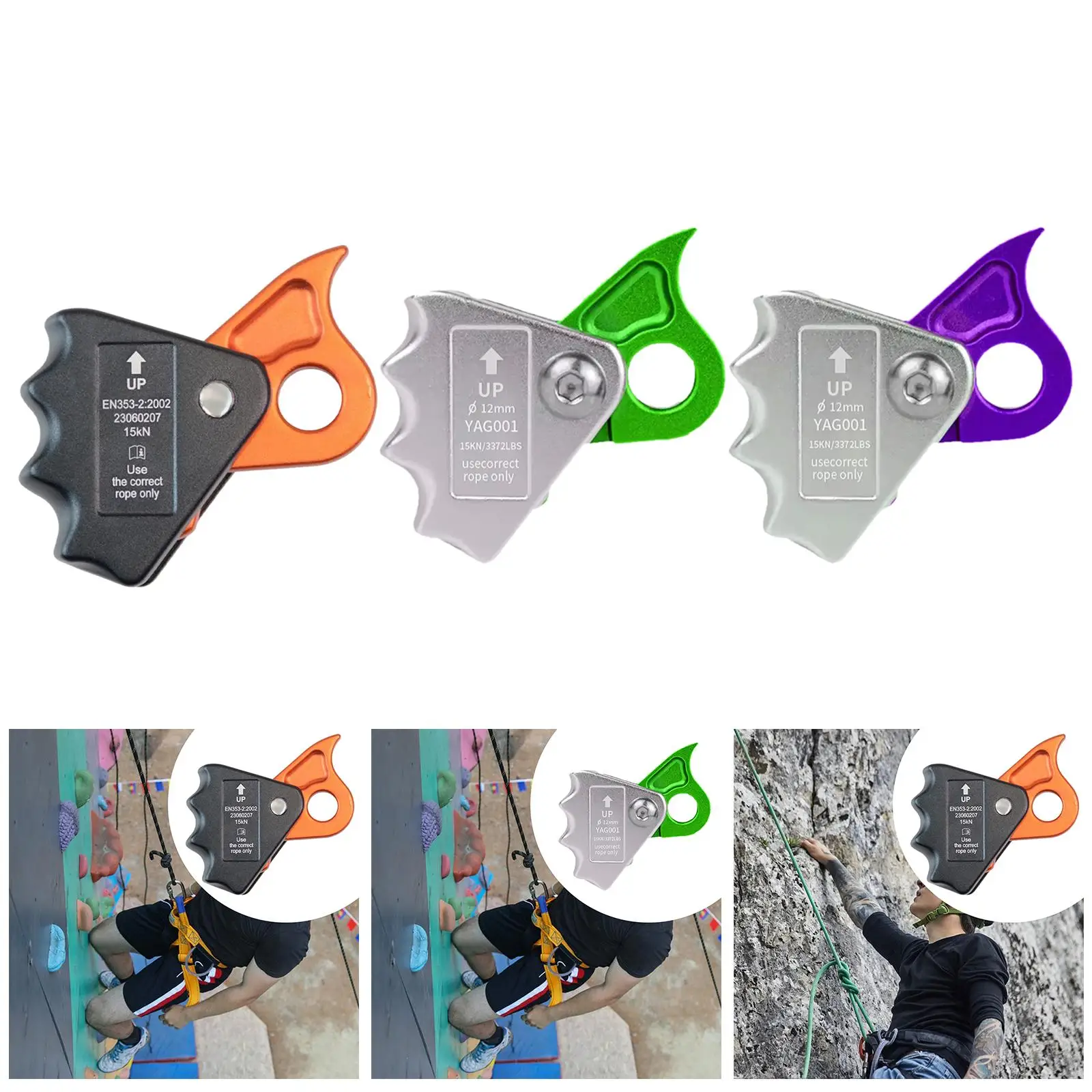 Dispositivo de colagem de queda de corda de garra de corda ajustador de garra de cordão de alta resistência