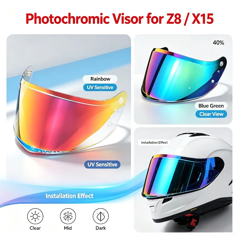 FOR LS2 FF808 Stream II Helmet Visor Replacement Lens Motorcycle Accessory Helmet Visor FF808 Compatible