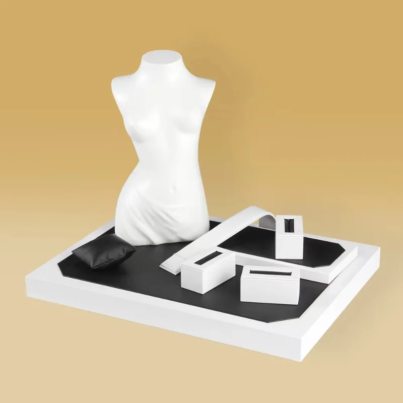 Luxury Acrylic Jewelry Display Stand Countertop Necklace Earrings Ring Watch Stand Suitable for Shop and Home Use