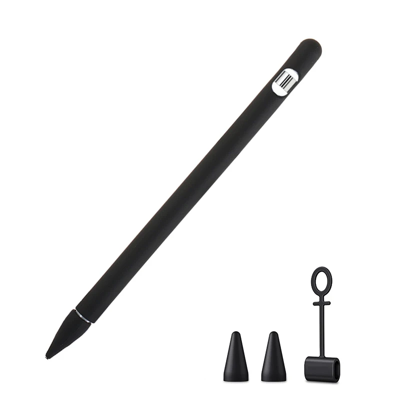 

Мягкий силиконовый чехол 4 в 1 однотонного цвета для Apple Pencil 1, чехол для планшета, защитный чехол для стилуса, аксессуары