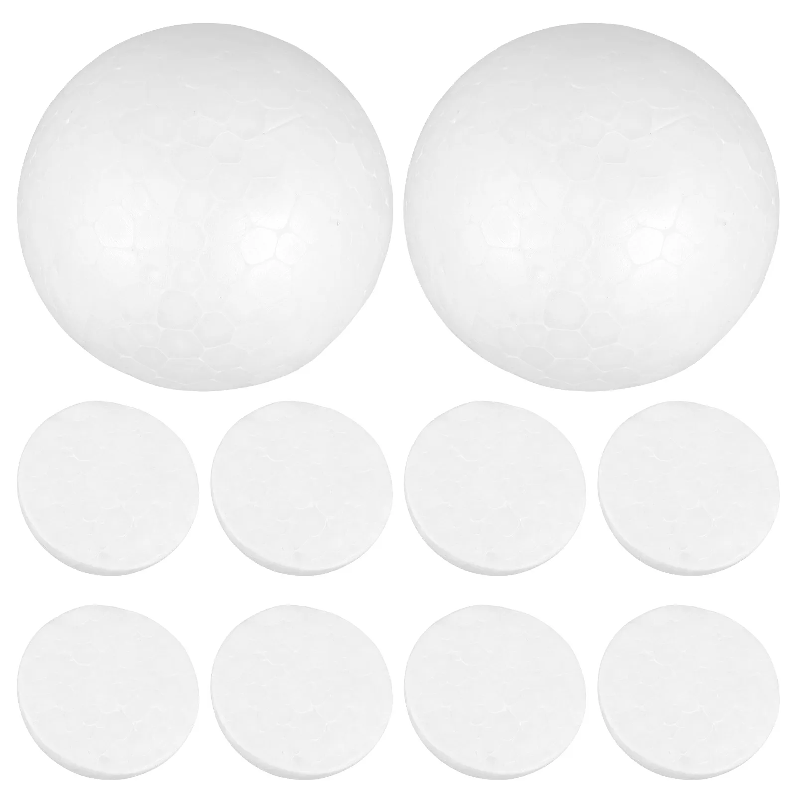 30Pcs White Foam Semicircle Balls Half Round Craft Ornaments for DIY Painting Writing Flower Arranging Christmas Decor Kids view 3
