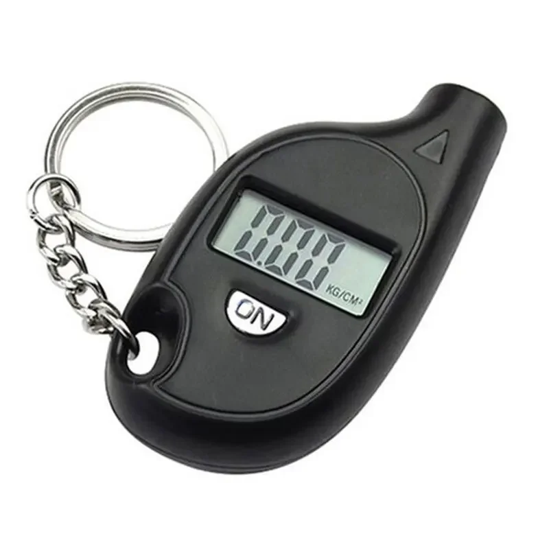 Mini Keychain Style Tire Gauge Digital Lcd Display Car Tire Air Pressure Tester Meter Auto Car Motorcycle Tire Safety Alarm New